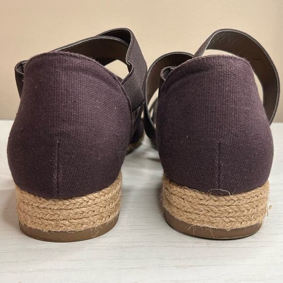 Cloudwalkers By Avenue Barbara Sandals Womens 8 W Deep Purple Strappy Slip Ons - Picture 6 of 8